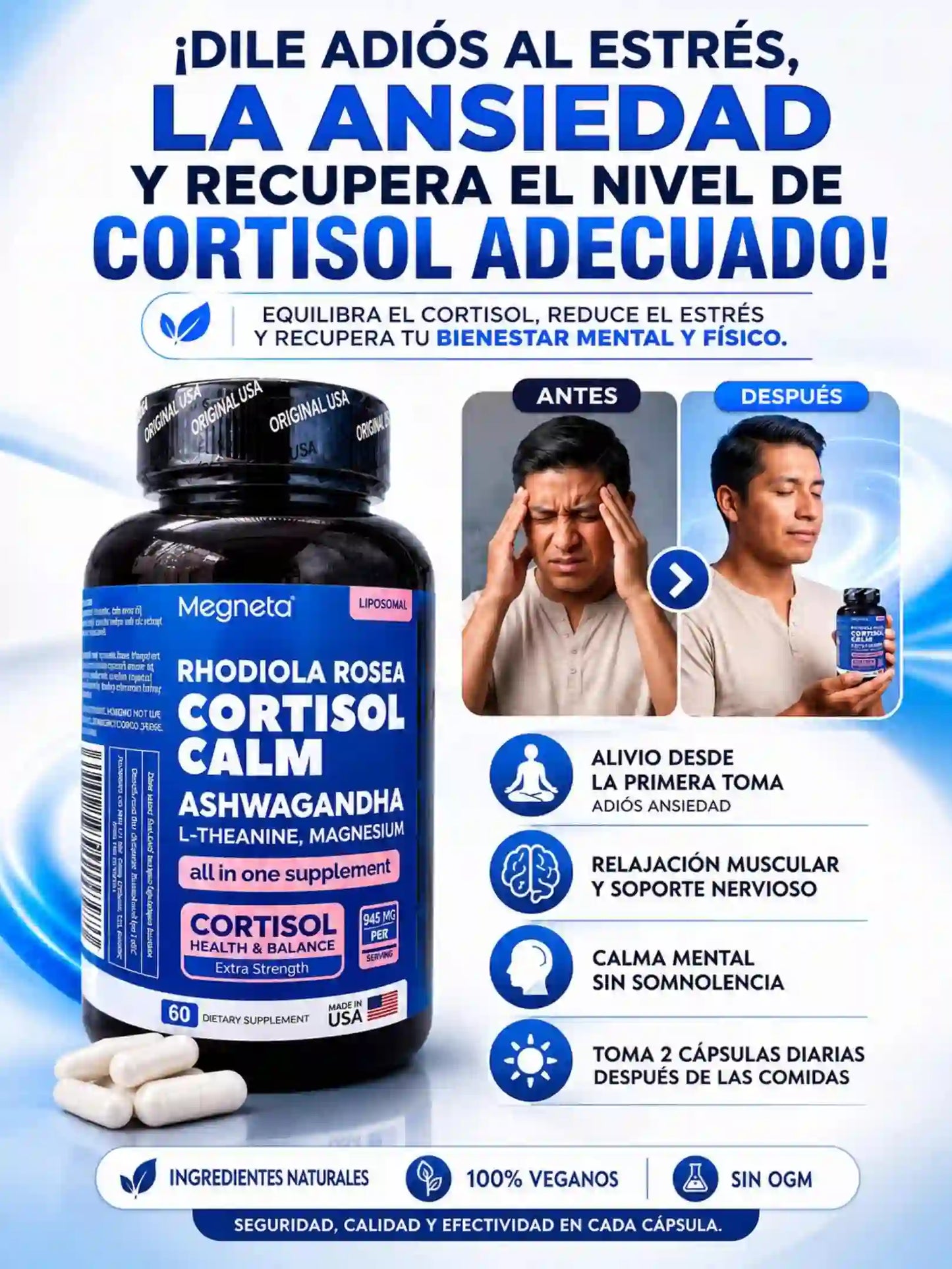 CÁPSULAS ANTI ESTRÉS (CORTISOL CALM)